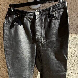 Zara Faux Leather Jeans